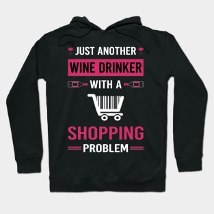 Wine Drinker Shopping Shopper Hoodie